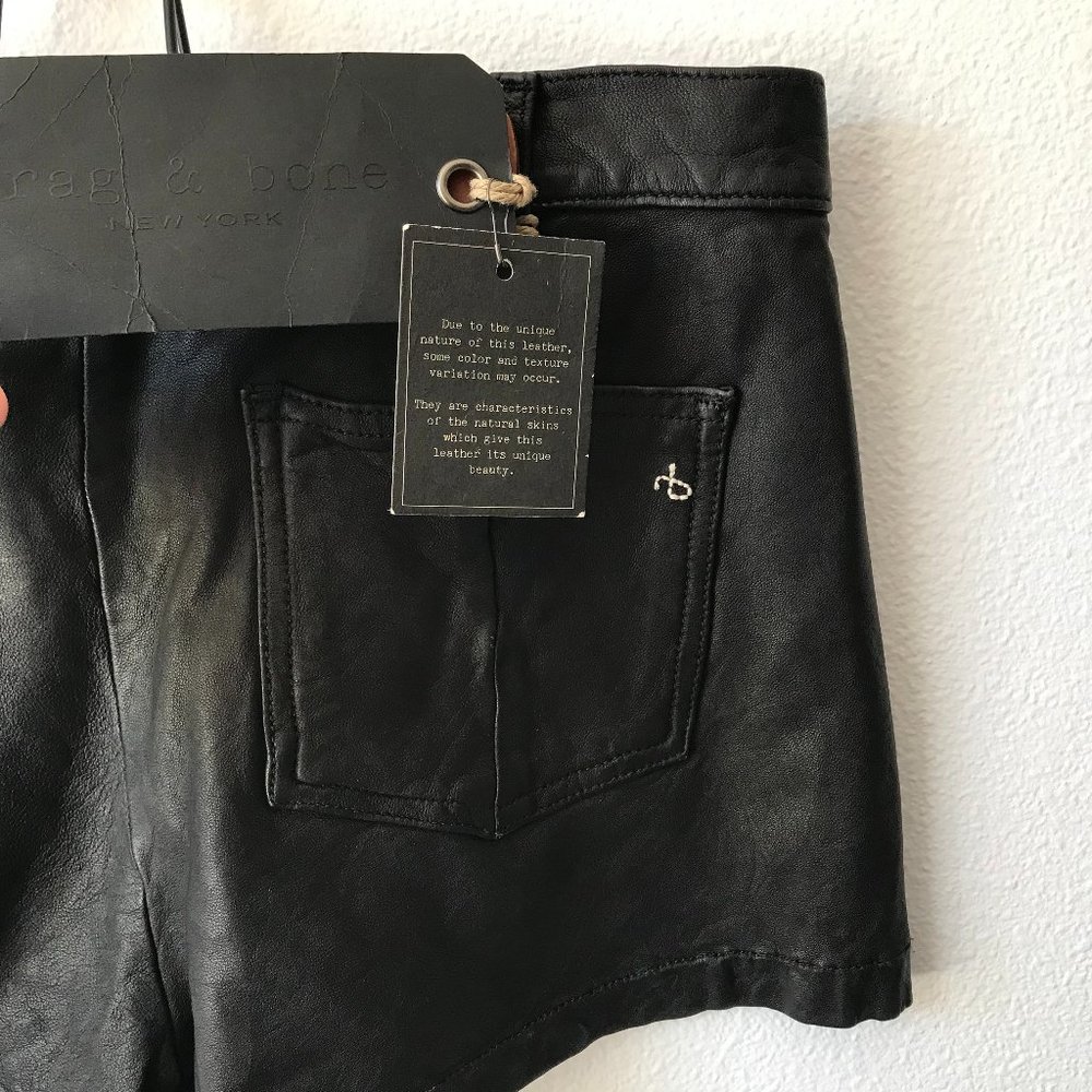 Rag & Bone lamb leather shorts Lakshimi - Picture 5 of 5
